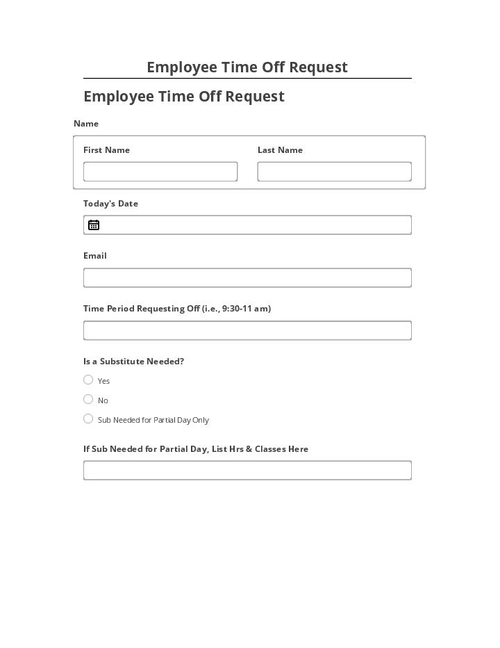 Manage Employee Time Off Request in Salesforce