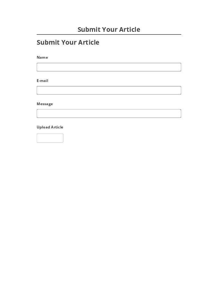 Incorporate Submit Your Article in Netsuite