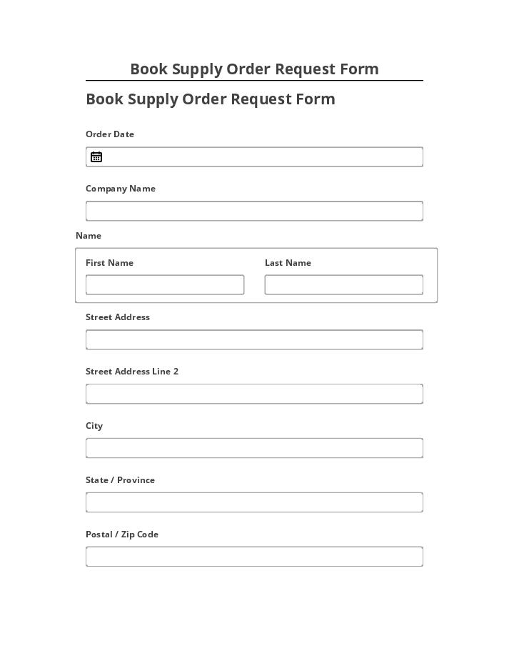 Extract Book Supply Order Request Form from Salesforce