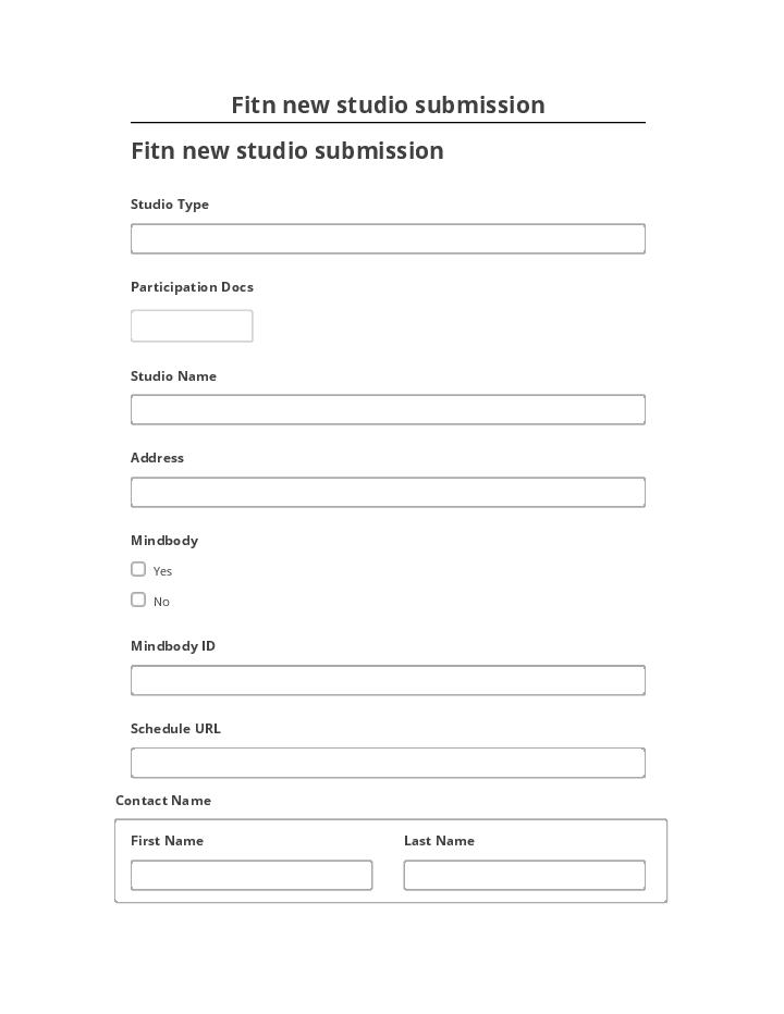 Arrange Fitn new studio submission in Netsuite