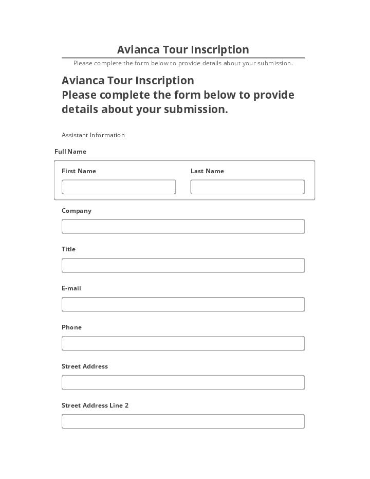 Archive Avianca Tour Inscription to Microsoft Dynamics