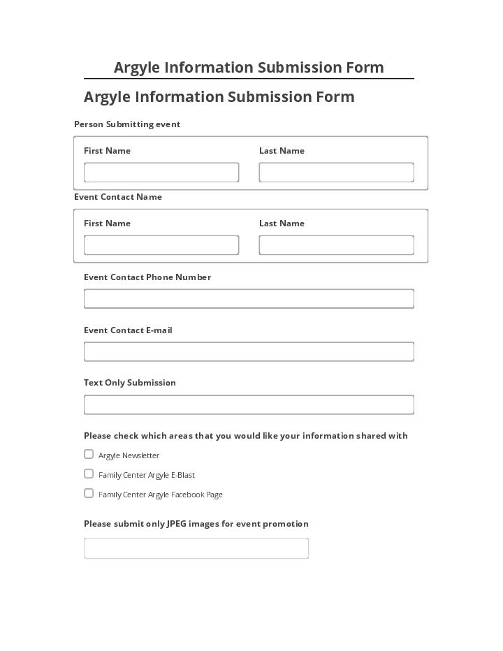 Incorporate Argyle Information Submission Form