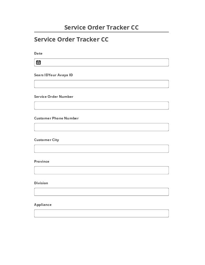 Incorporate Service Order Tracker CC in Microsoft Dynamics