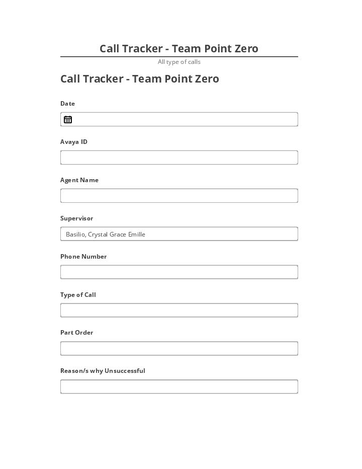 Pre-fill Call Tracker - Team Point Zero from Microsoft Dynamics