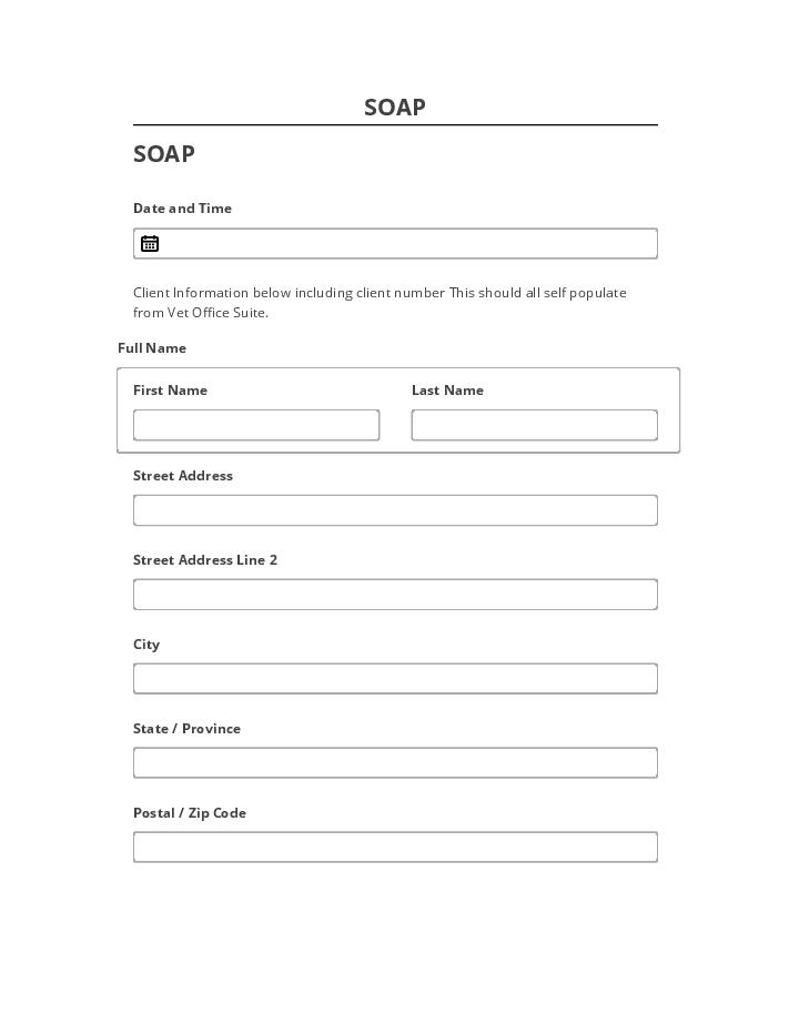 Pre-fill SOAP from Salesforce