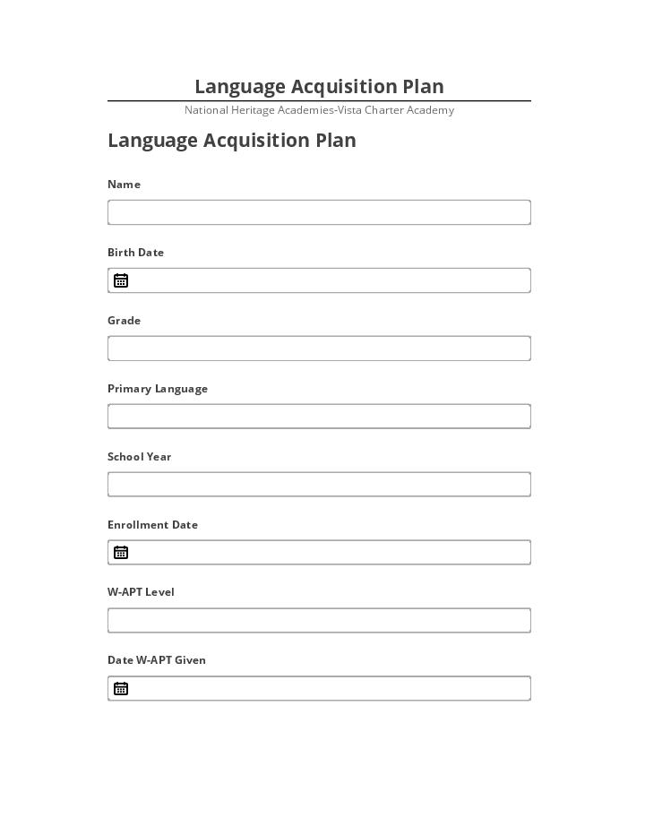 Update Language Acquisition Plan from Netsuite