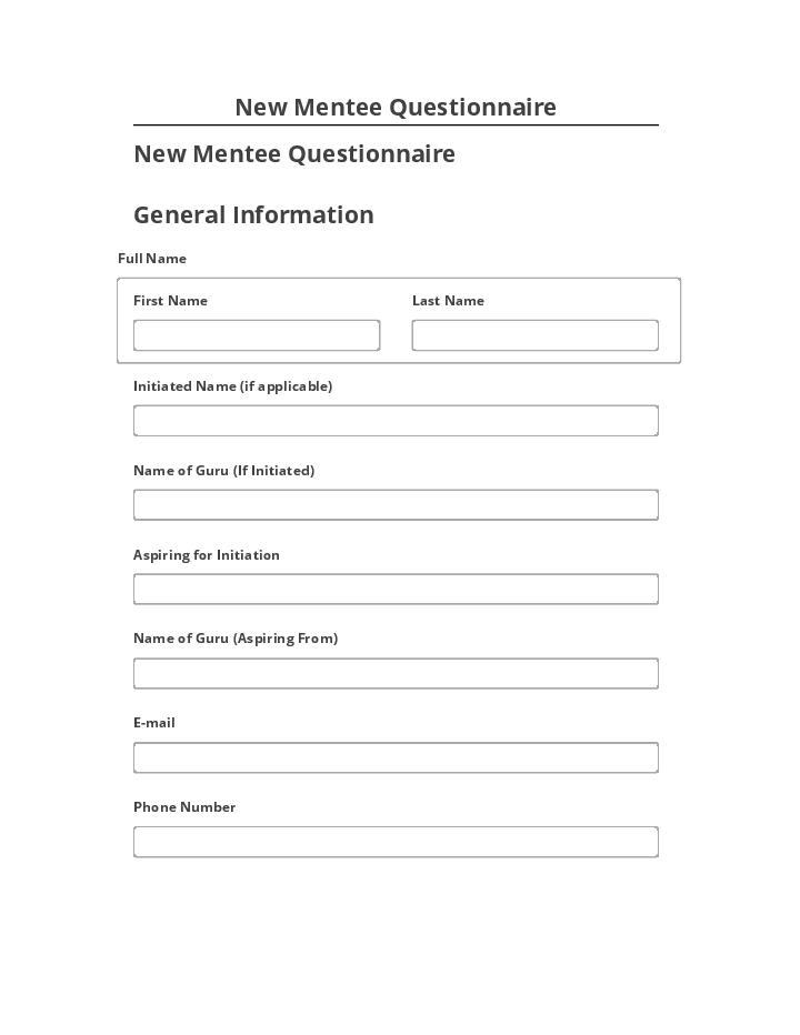 Integrate New Mentee Questionnaire with Microsoft Dynamics