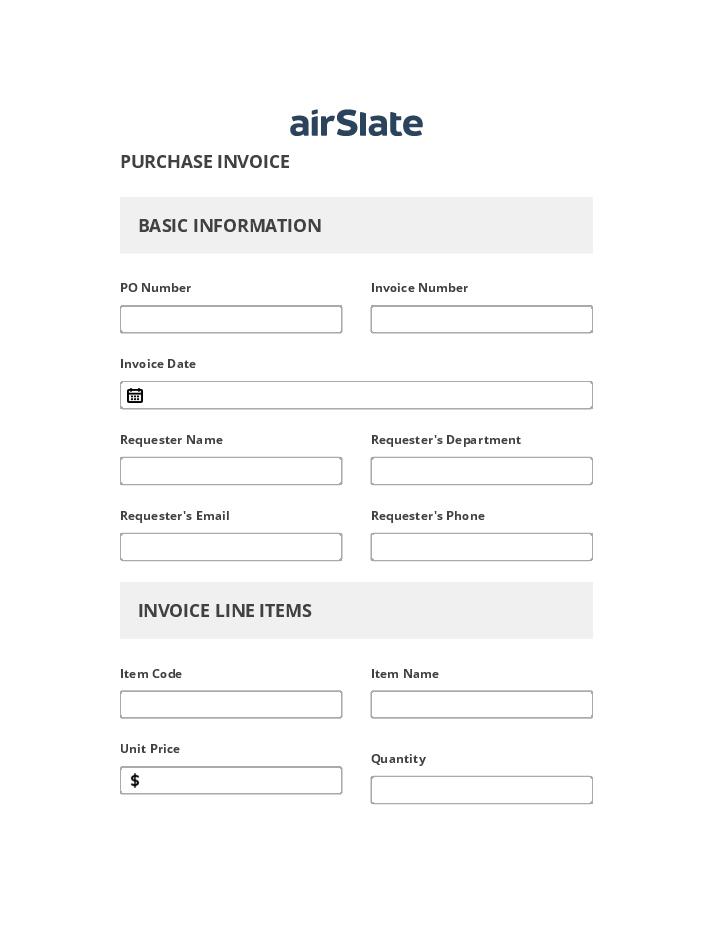 Manage Purchase Invoice in Salesforce