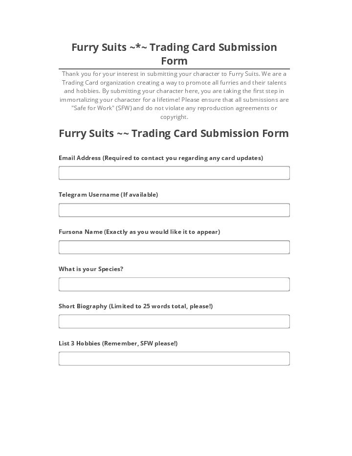 Archive Furry Suits ~*~ Trading Card Submission Form to Microsoft Dynamics