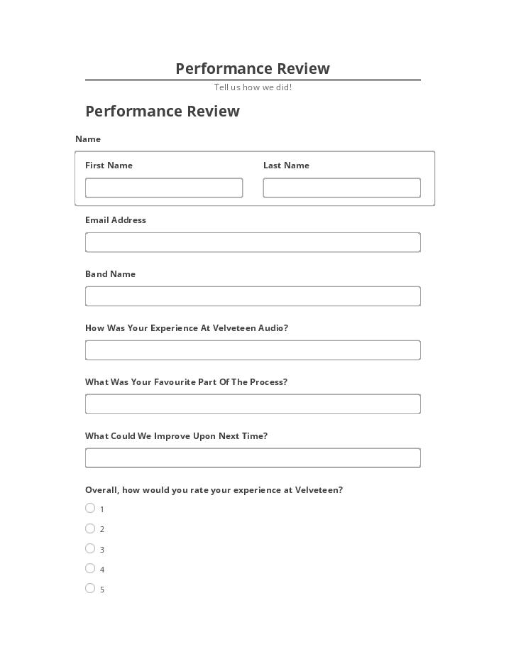 Update Performance Review from Microsoft Dynamics