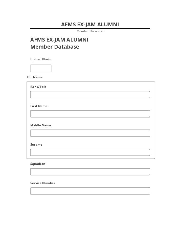 Automate AFMS EX-JAM ALUMNI in Salesforce