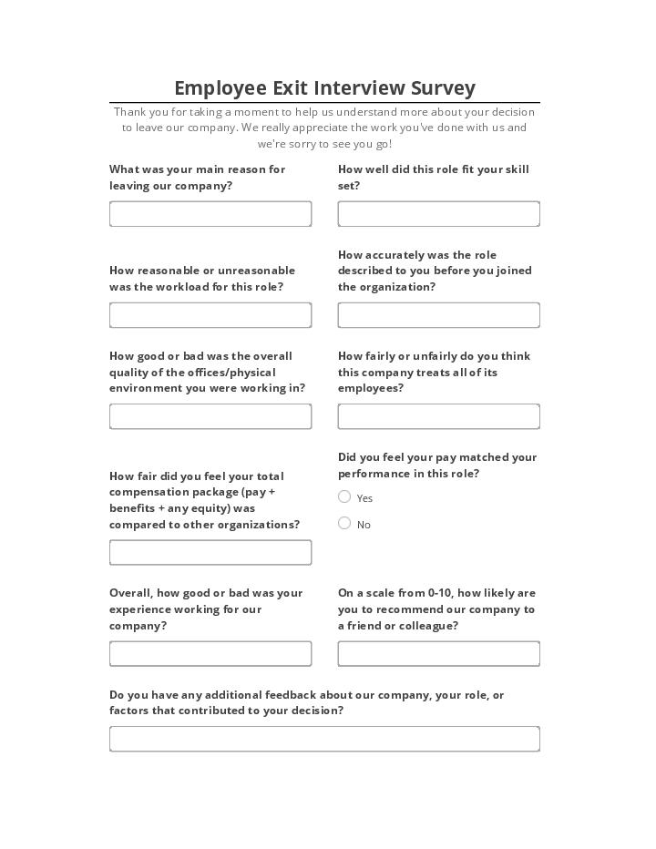 Incorporate Employee Exit Interview Survey in Microsoft Dynamics