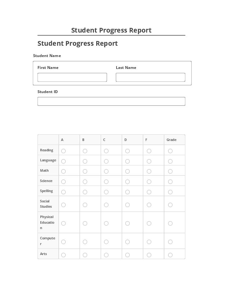 Arrange Student Progress Report in Salesforce