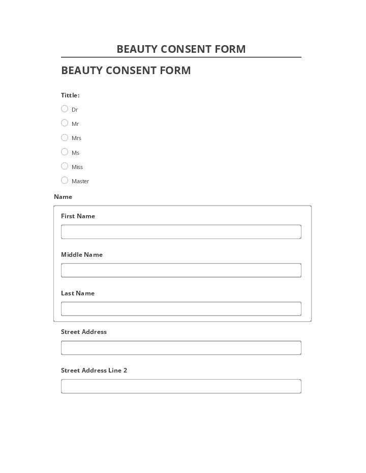 Update BEAUTY CONSENT FORM from Salesforce
