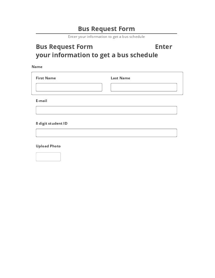 Arrange Bus Request Form in Netsuite