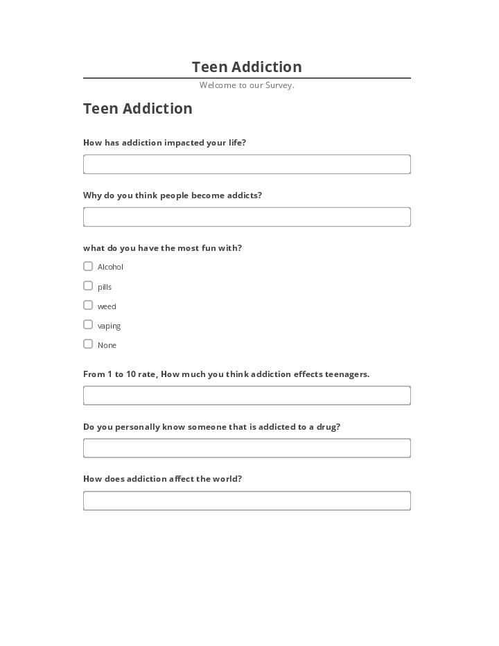 Update Teen Addiction from Netsuite