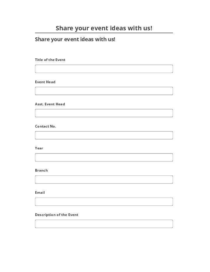 Integrate Share your event ideas with us! with Netsuite