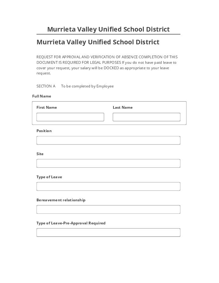 Extract Murrieta Valley Unified School District from Salesforce