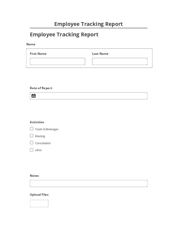 Pre-fill Employee Tracking Report