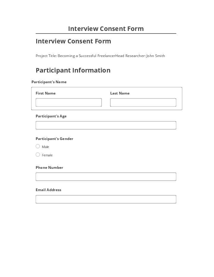 Manage Interview Consent Form in Microsoft Dynamics