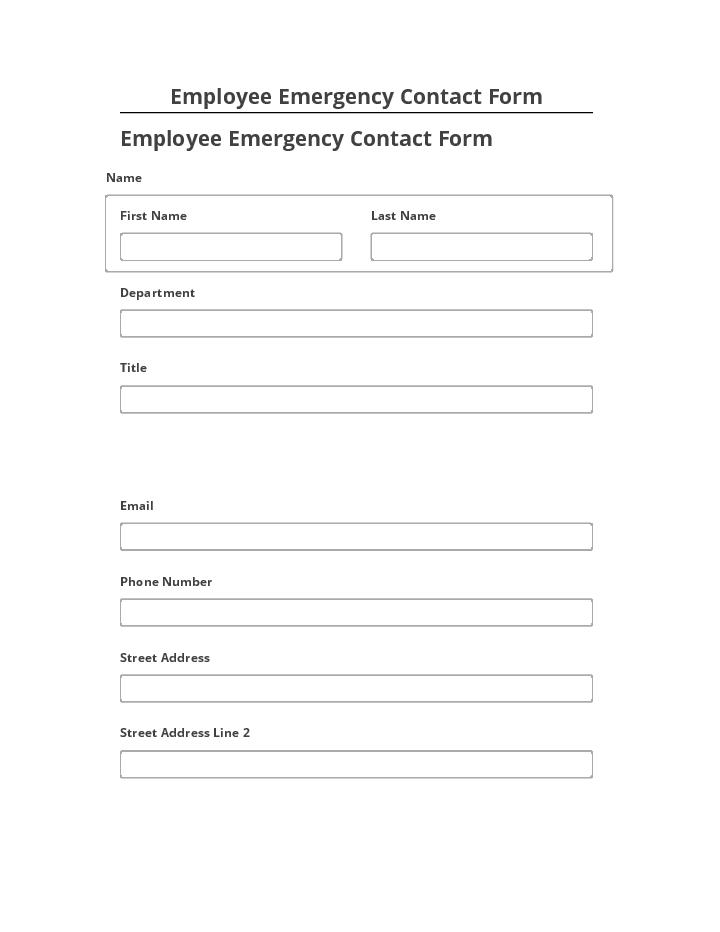 Integrate Employee Emergency Contact Form with Netsuite