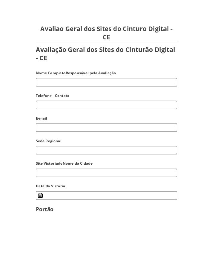Synchronize Avaliao Geral dos Sites do Cinturo Digital - CE with Netsuite