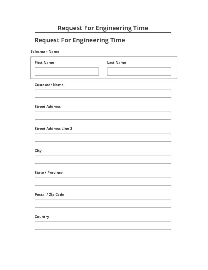 Export Request For Engineering Time to Microsoft Dynamics