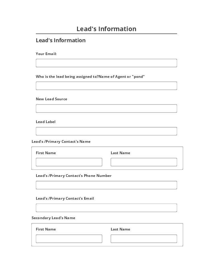 Automate Lead's Information
