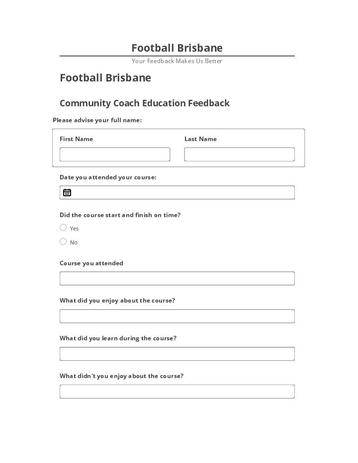 Export Football Brisbane to Netsuite