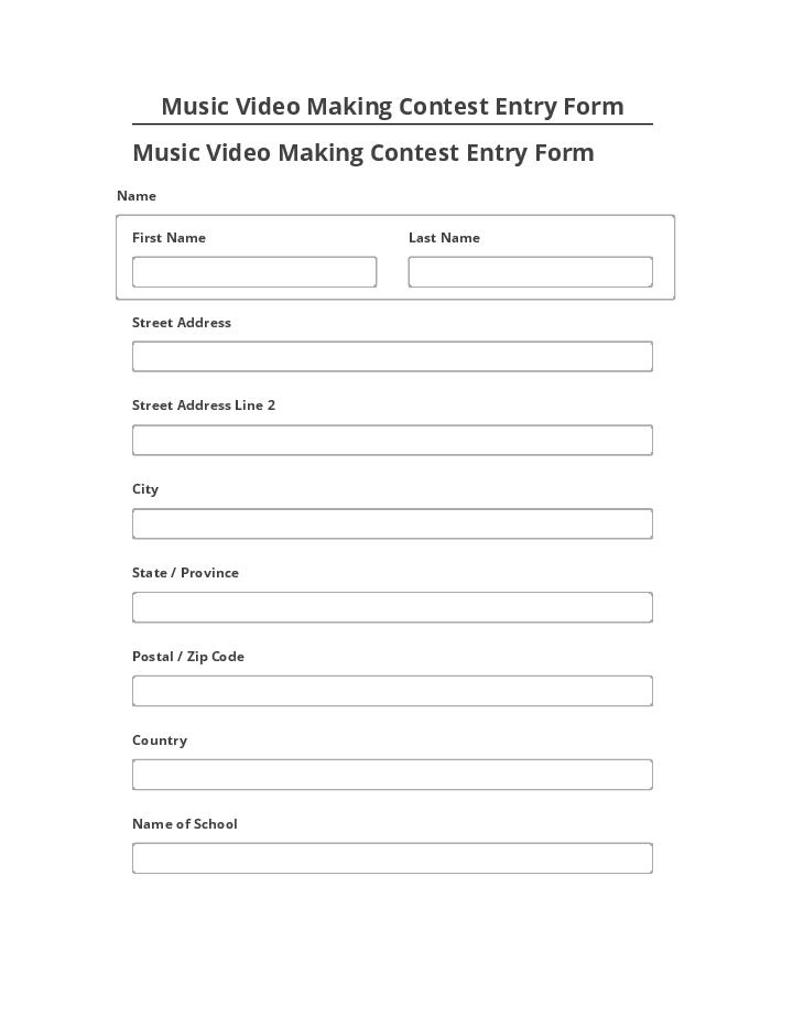 Automate Music Video Making Contest Entry Form