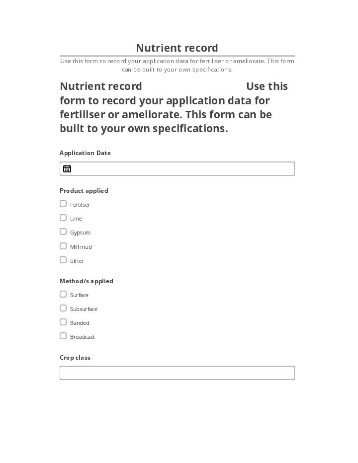 Automate Nutrient record in Salesforce