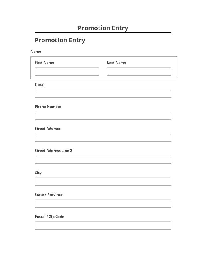 Synchronize Promotion Entry