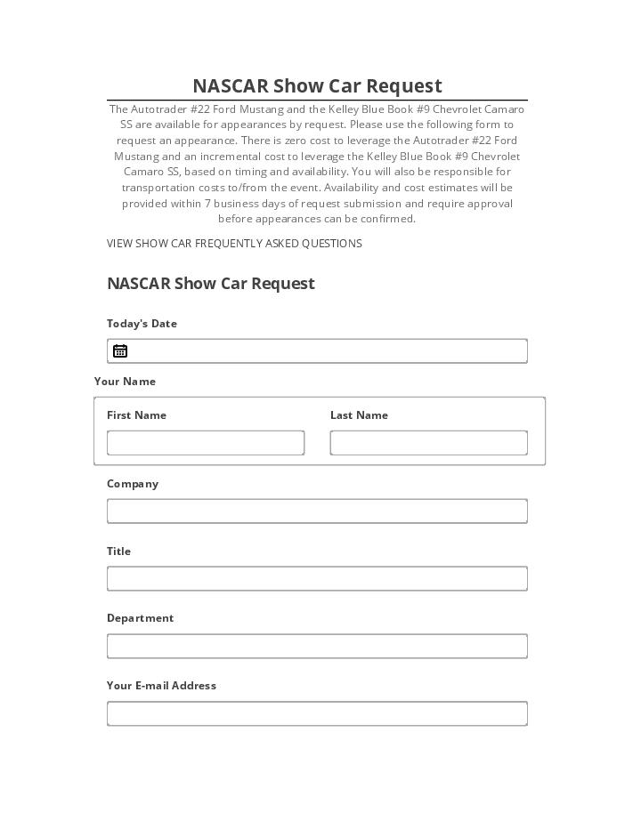 Integrate NASCAR Show Car Request with Microsoft Dynamics
