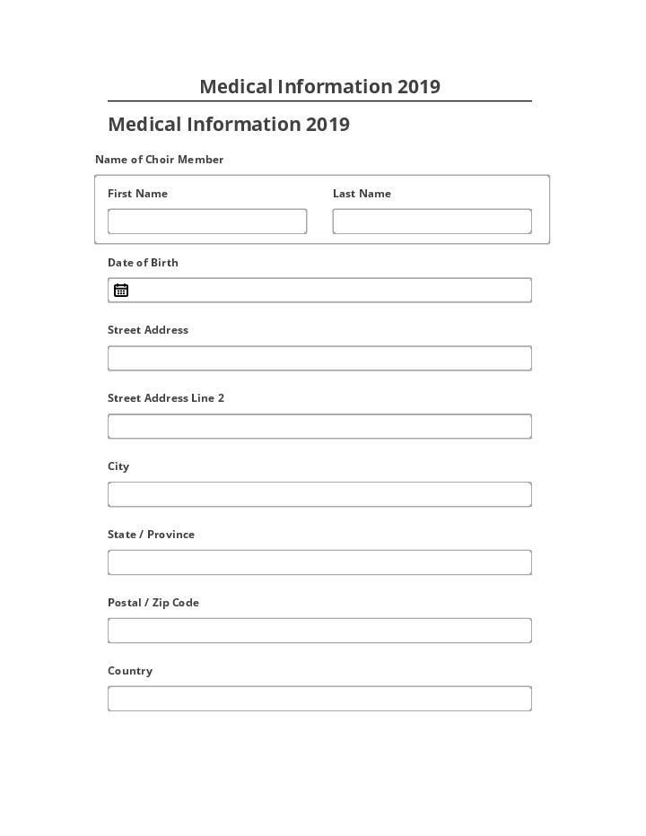 Pre-fill Medical Information 2019 from Microsoft Dynamics