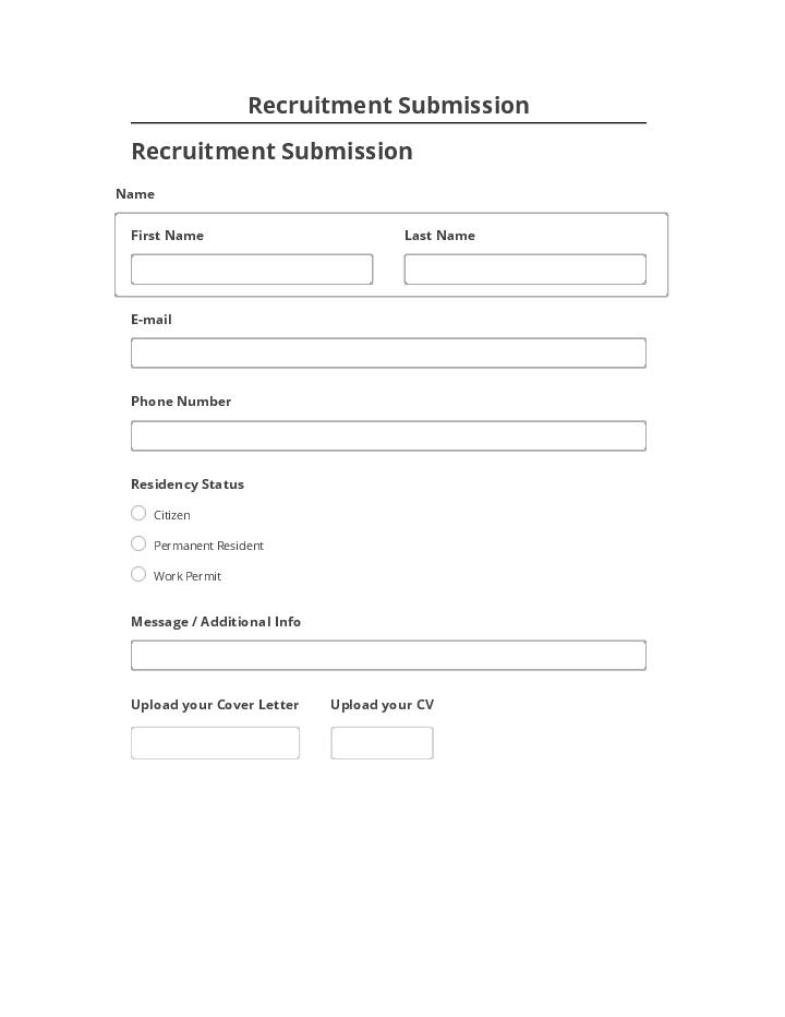 Synchronize Recruitment Submission with Salesforce
