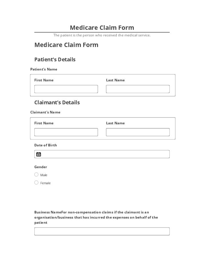 Synchronize Medicare Claim Form