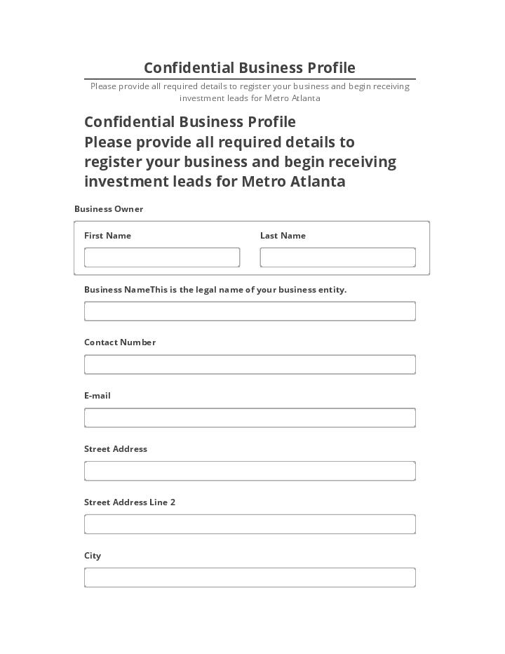 Integrate Confidential Business Profile