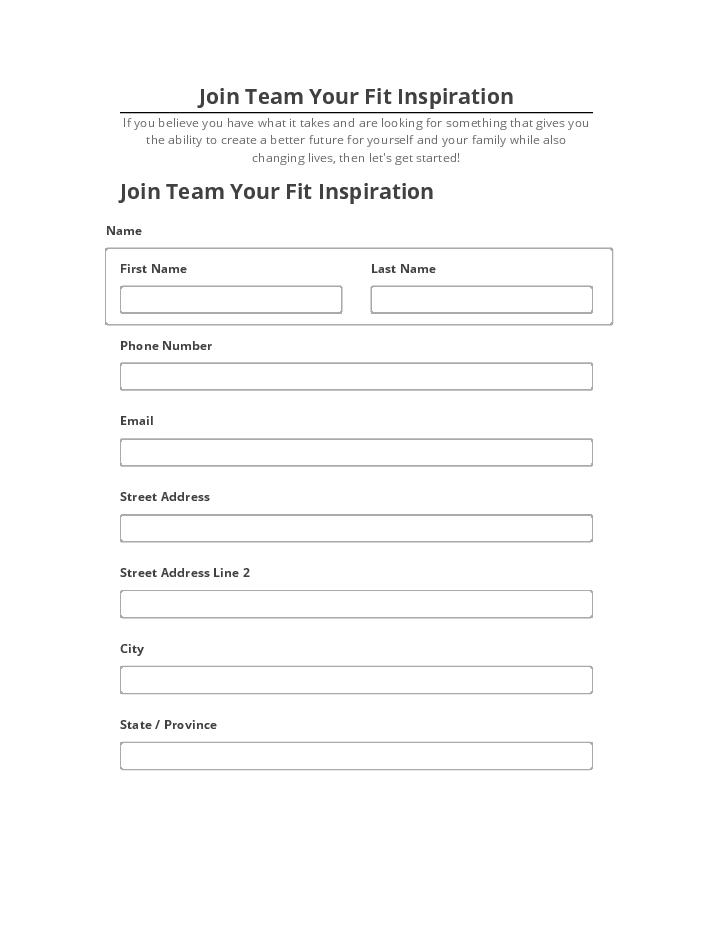 Integrate Join Team Your Fit Inspiration with Microsoft Dynamics
