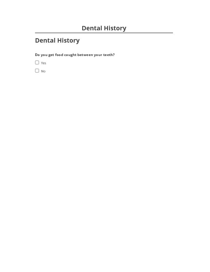 Update Dental History from Microsoft Dynamics