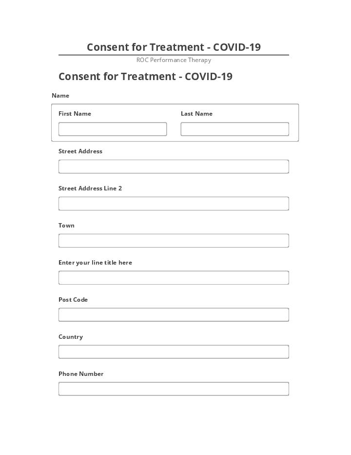 Pre-fill Consent for Treatment - COVID-19 from Salesforce