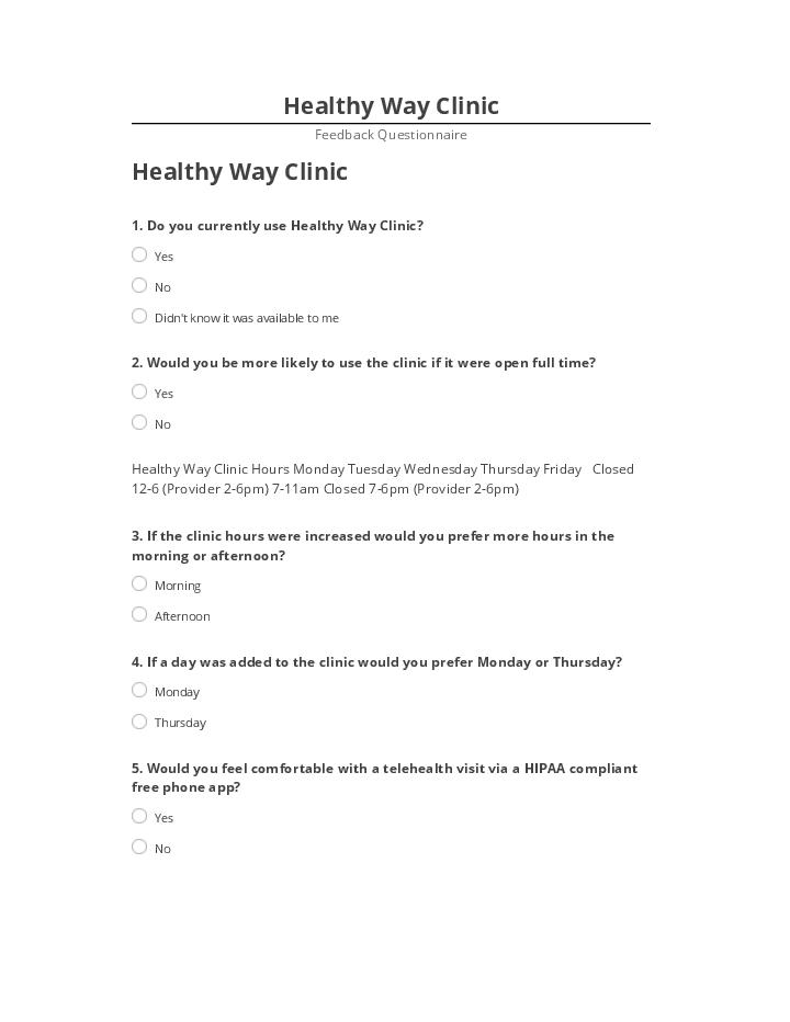 Synchronize Healthy Way Clinic with Netsuite