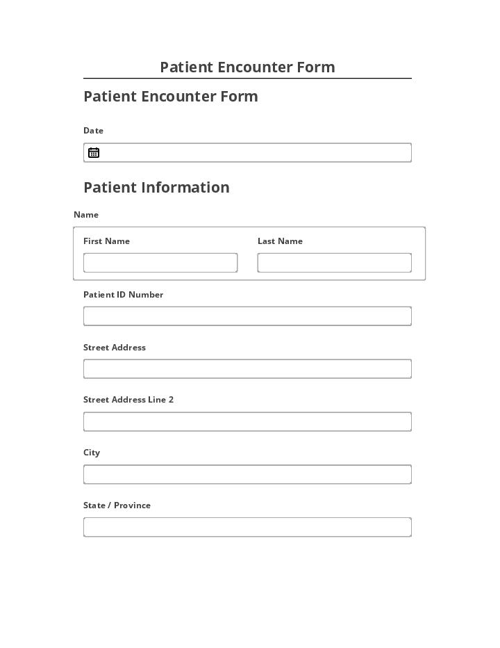 Arrange Patient Encounter Form