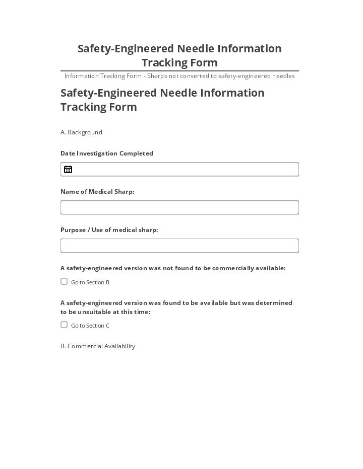 Manage Safety-Engineered Needle Information Tracking Form in Microsoft Dynamics
