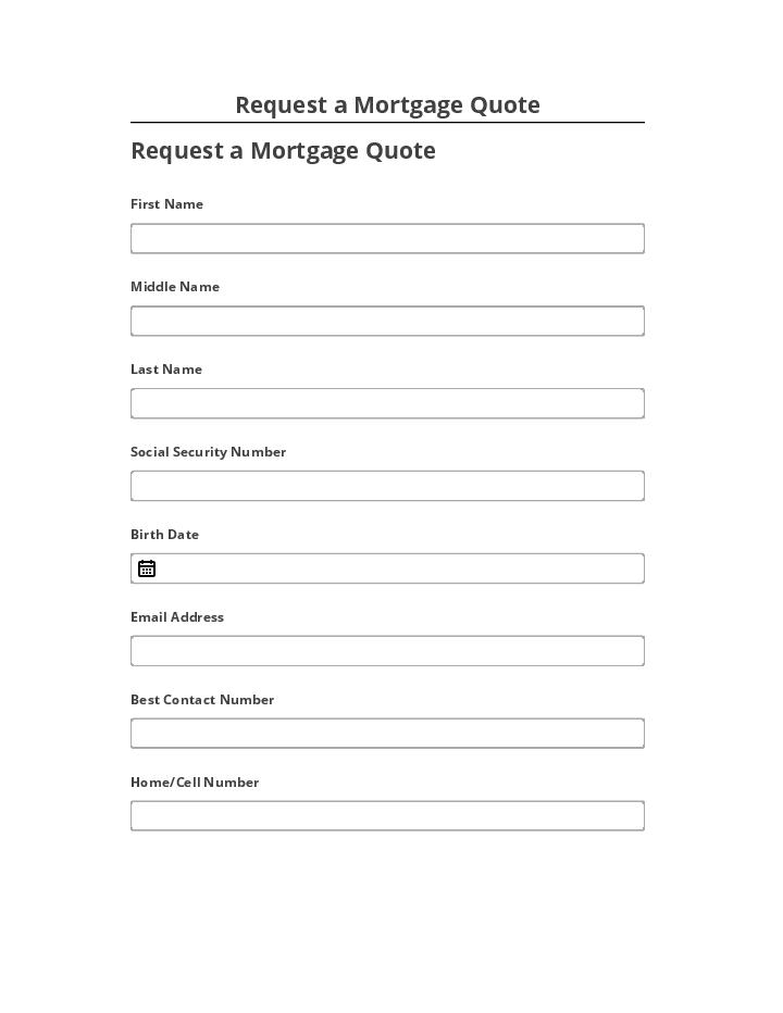 Extract Request a Mortgage Quote from Salesforce