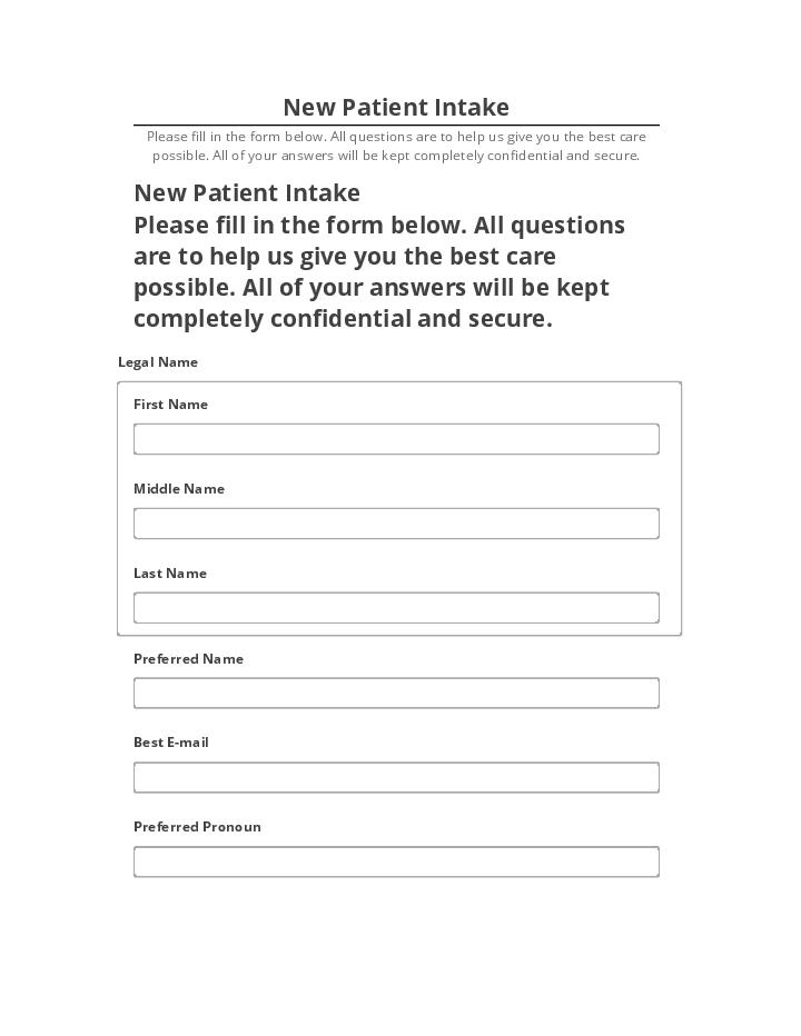 Automate New Patient Intake