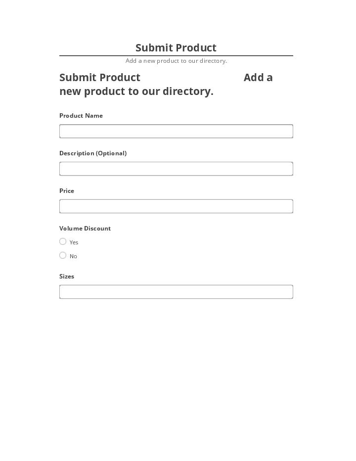 Manage Submit Product in Salesforce