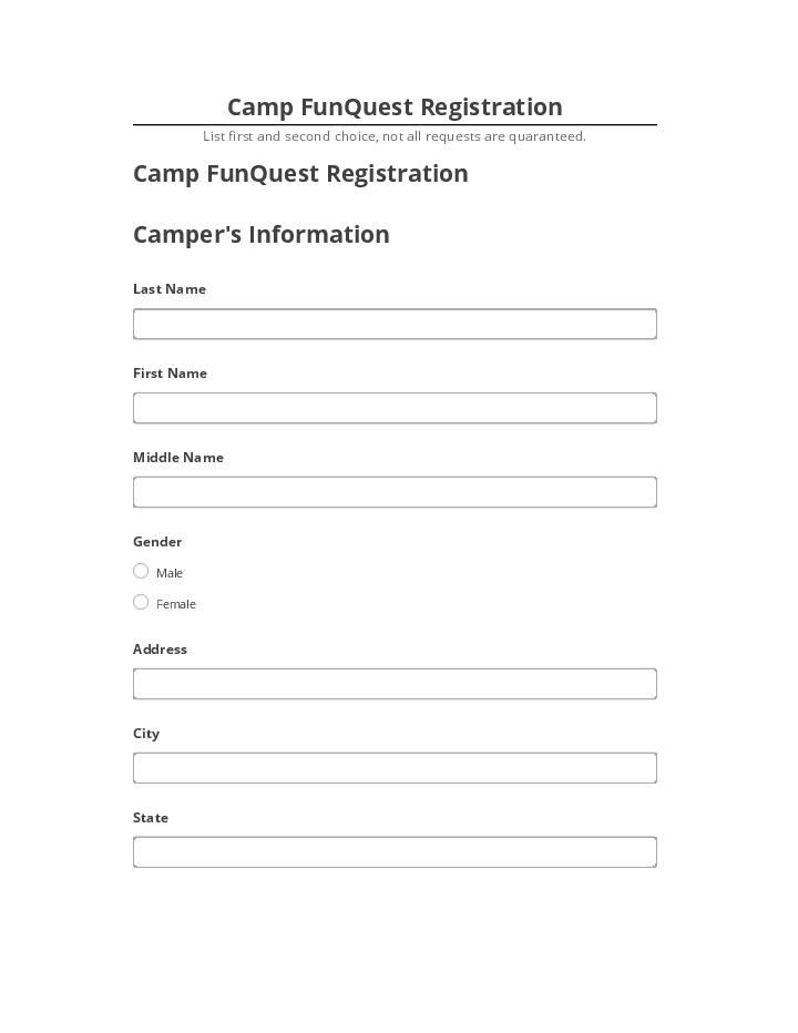 Update Camp FunQuest Registration