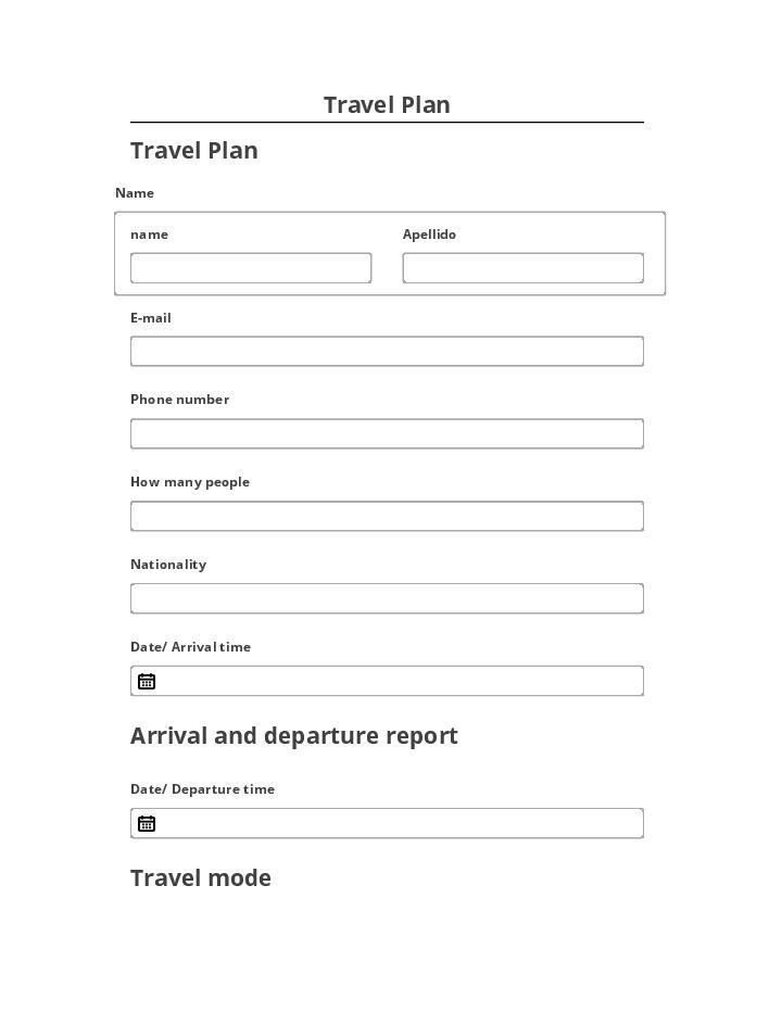 Pre-fill Travel Plan from Netsuite