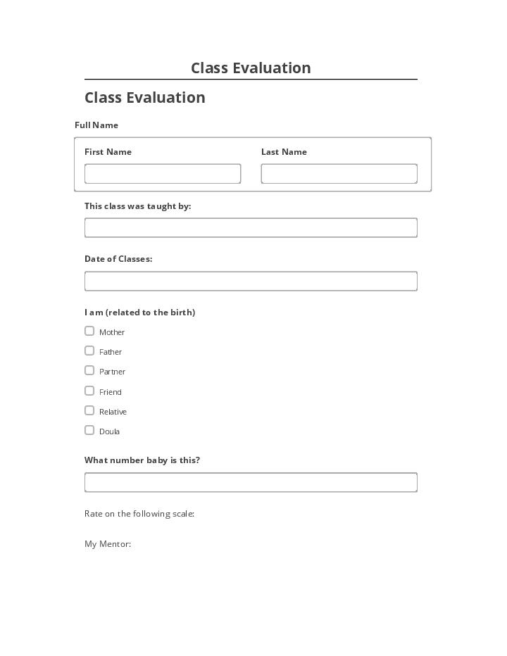 Integrate Class Evaluation with Netsuite