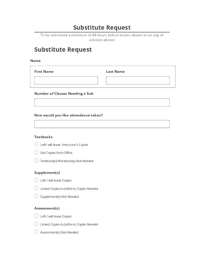 Manage Substitute Request in Netsuite